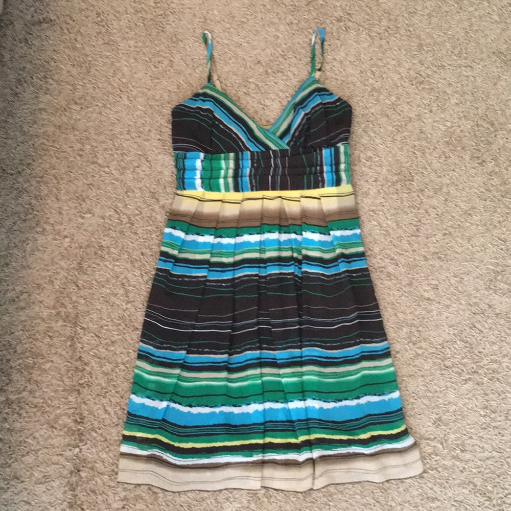 Candies watercolor striped dress Size 7